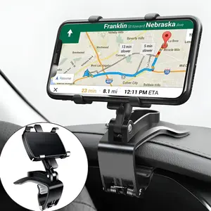 Universal Dashboard Car Phone Holder | 360° Rotation, Upgraded Secure Clip, Fits iPhone, Samsung, Google
