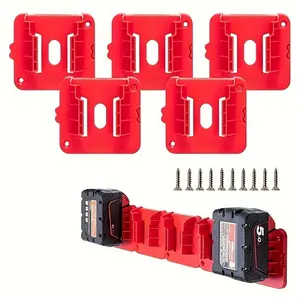 Battery Wall Mount Stand Set, Cordless Tool Organizer, Durable Storage Solution for Workshops & Garages, Easy Install Design, Perfect for Organizing Tools