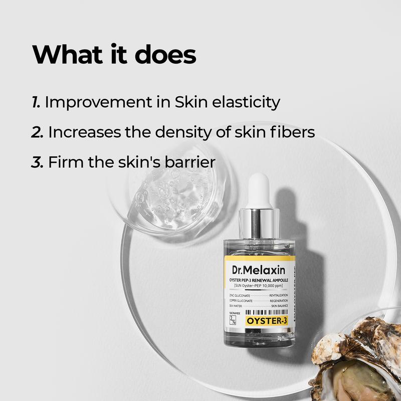 [Dr.Melaxin Official] Oyster Pep-3 Renewal Ampoule | Anti-aging, Wrinkles, Elasticity, Brightening, Dull Skin, Firming | Korean Cosmetics