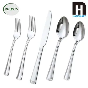 Lorena 20pcs Stainless Steel Flatware Set for Thanksgiving, Christmas, Home & Restaurant Use - Ideal for Versatile Dining Experience tableware dinner kitchen restaurant wedding hotel