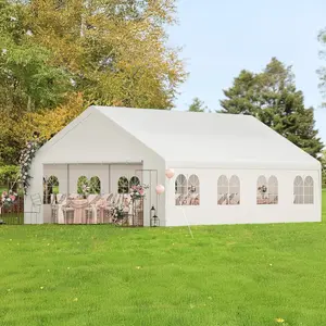 20x26 Carport Heavy Duty Party Tent with Removable Sidewalls Outdoor Storage Shelter Portable Garage with All Season Tarp, rectangle design