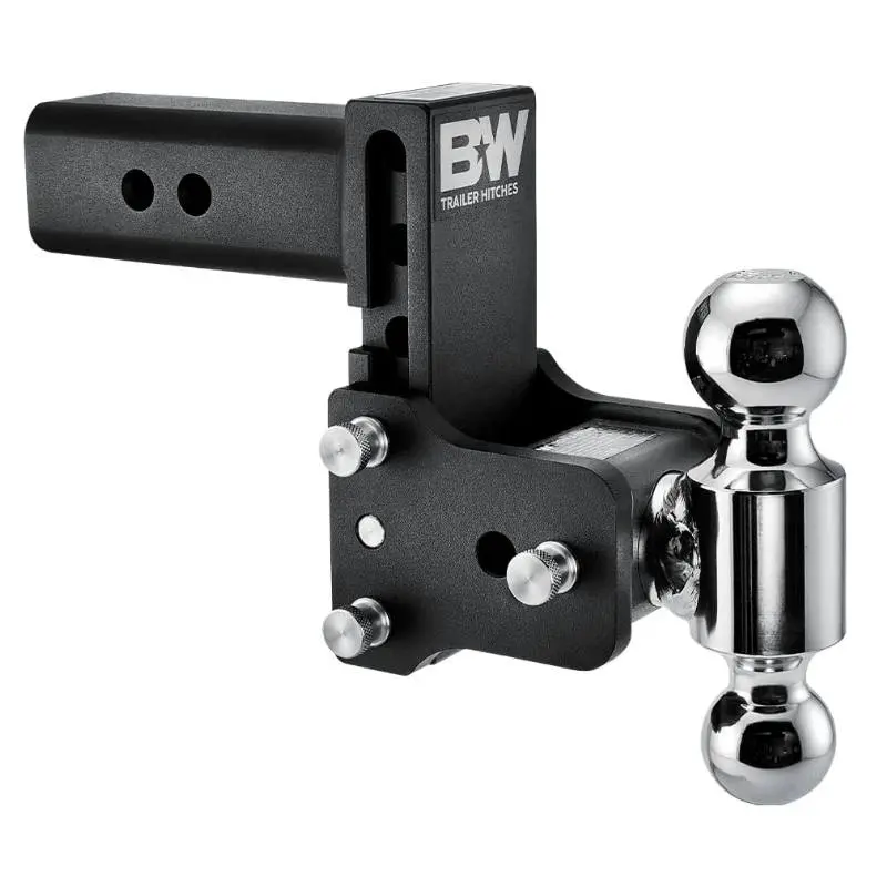Trailer Hitches Tow & Stow Adjustable Trailer Hitch Ball Mount - Fits 2.5" Receiver, Dual Ball (2" x 2-5/16"), 5" Drop, 18,000 GTW - TS20037B