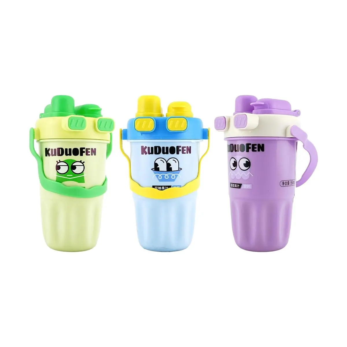 KUDUOFEN Pineapple Passion Fruit Juice + Grape Juice + Double Pomelo Juice Drink 550ml x 3 Bottles - 3 Flavor Variety Pack, Viral Sensation