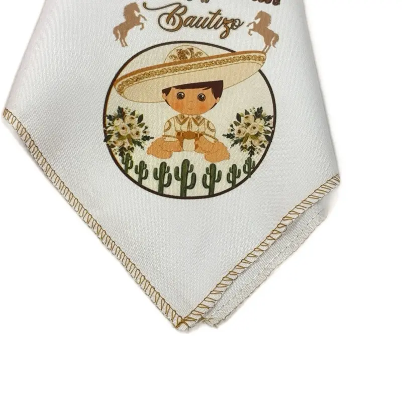 12pcs Recuerdos Para Bautizo, Servilletas de tela  Para Bautizo 12x12”