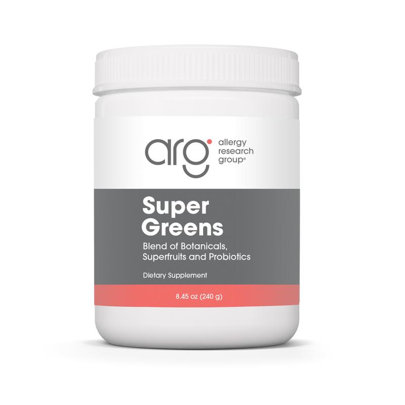 Allergy Research Group Super Greens - Superfood Green Powder with Spirulina, Chlorellla and Oat Grass, Clinically-Studied Probiotic Support for Women and Men