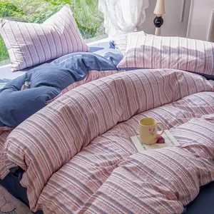 3/4pcs Breathable Fresh Oxygen Dual-Layer Bedding Set, Soft Bedding Sets, Soft Wrapping for Quiet Sleep, All-Season Home Rest Bedding Suite