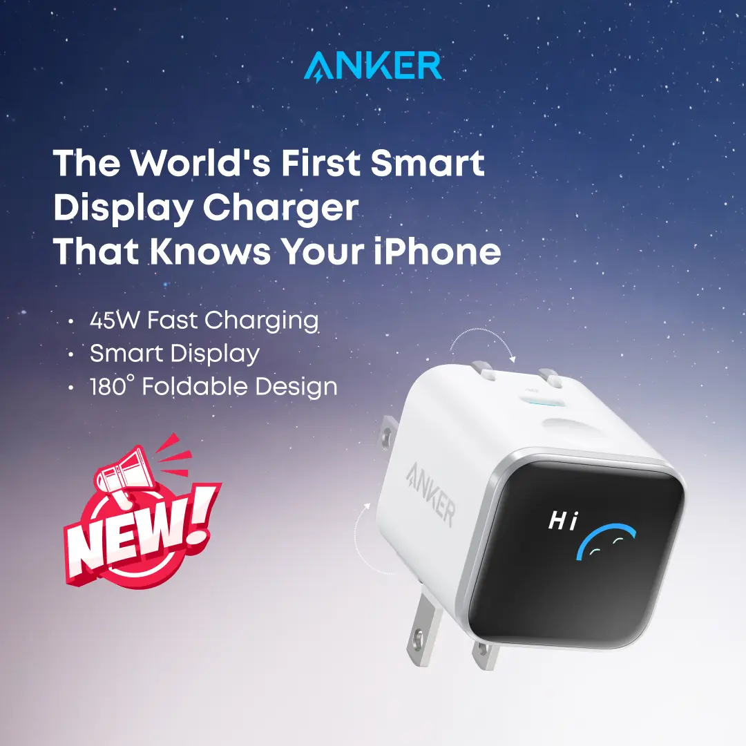 【Perfect Charger for iphone】Anker 45W Fast Charging USBC Charger with LED Display, Fast Charging Block  for iPhone 17/16/15 Series, MacBook, Apple , Safe & Compact Power Adapter for Apple Devices,summerwins,FathersDayGift