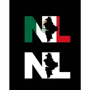 Nuevo Leon letters Decal Car Window Laptop Map Vinyl Sticker Mexico NL Estado