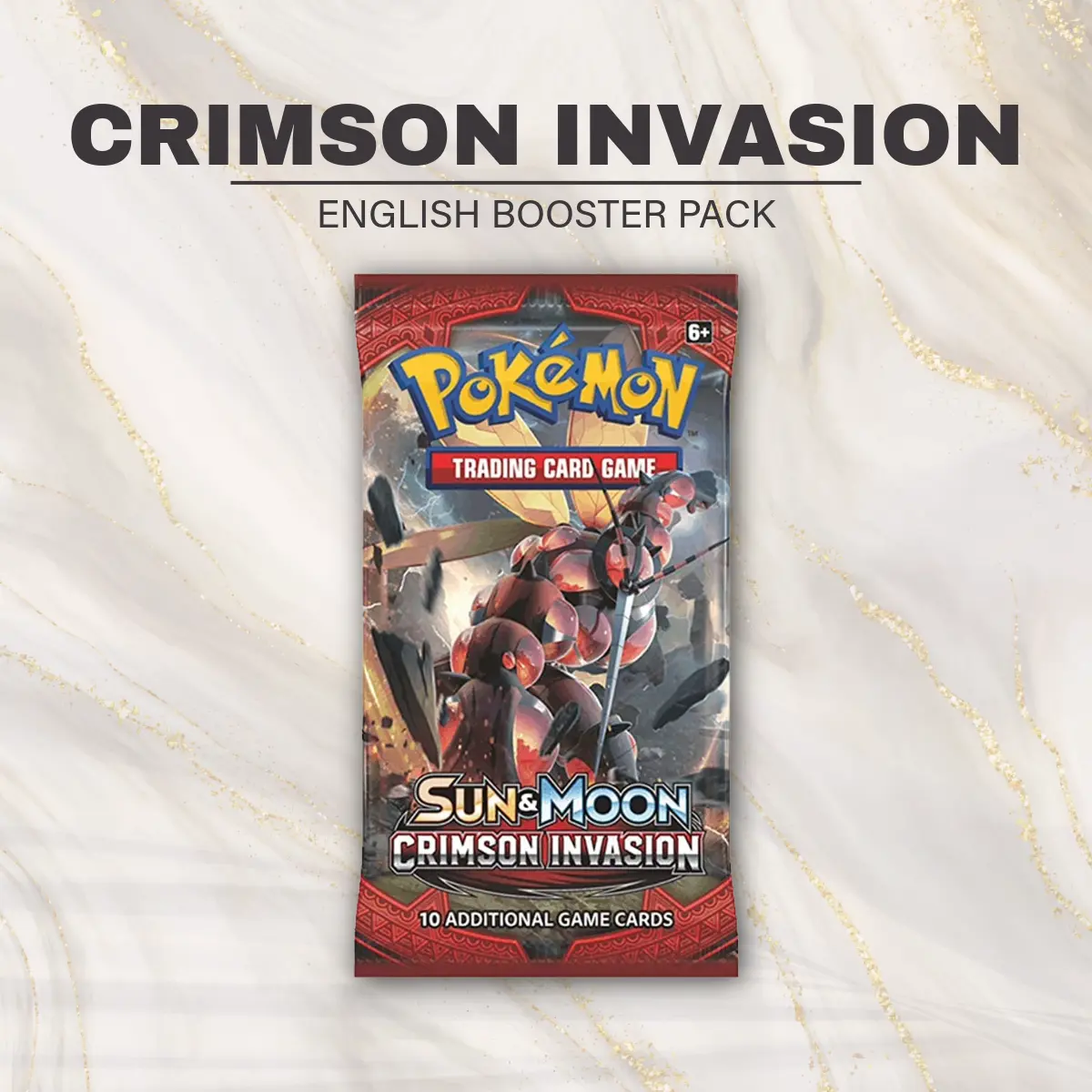 pokemon booster box crimson invasion Pokémon TCG: Sun & Moon: Crimson Invasion Booster Pack: 3 Pack main image 1