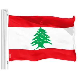 G128 Lebanon Lebanese Flag | 3x5 feet | Printed 150D - Indoor/Outdoor, Vibrant Colors, Brass Grommets, Quality Polyester, Much Thicker More Durable Than 100D 75D Polyester