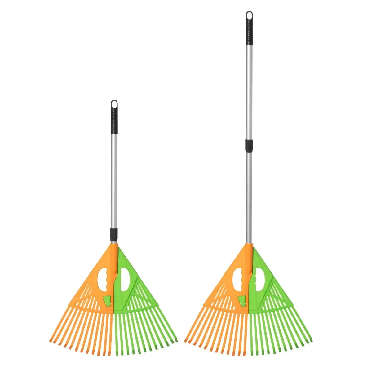 Gardenised QI004956 Extendable Handle Leaf Grabber Rake Broom with Plastic Head, for Leaves, Grass, Yard Debris, Ideal for Garden Leaf Cleanup and Outdoor Maintenance