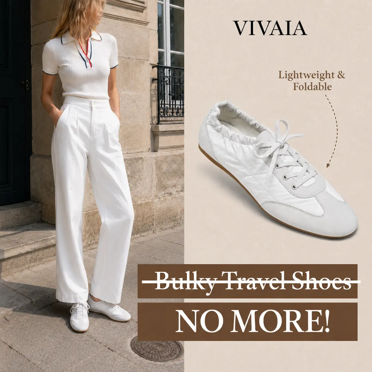 VIVAIA Arch Support Re-Nylon Jogger Style Sneakerina Sneakers, Retro Ballerina Sneakers, Ballet Flats Suede-Like Integrated Insole Lightweight, Arch Support Sneakers, City Walking , Tennis shoes, Travel Essential (YANCY) SpringStatements, SpringFresh tikt