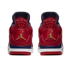 Gym Red & Obsidian High-Top Sneakers | Tumbled Leather & Mesh Upper with Air Cushion Sole | Retro Basketball & Streetwear Shoes