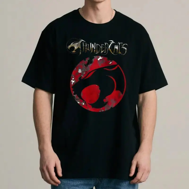 ThunderCats street style T-shirt with leopard pattern, adding a sense of street and vicissitudes. Suitable for men, women, mothers and friends, couple style, fashionable and loose, youthful and energetic, men's daily wear top