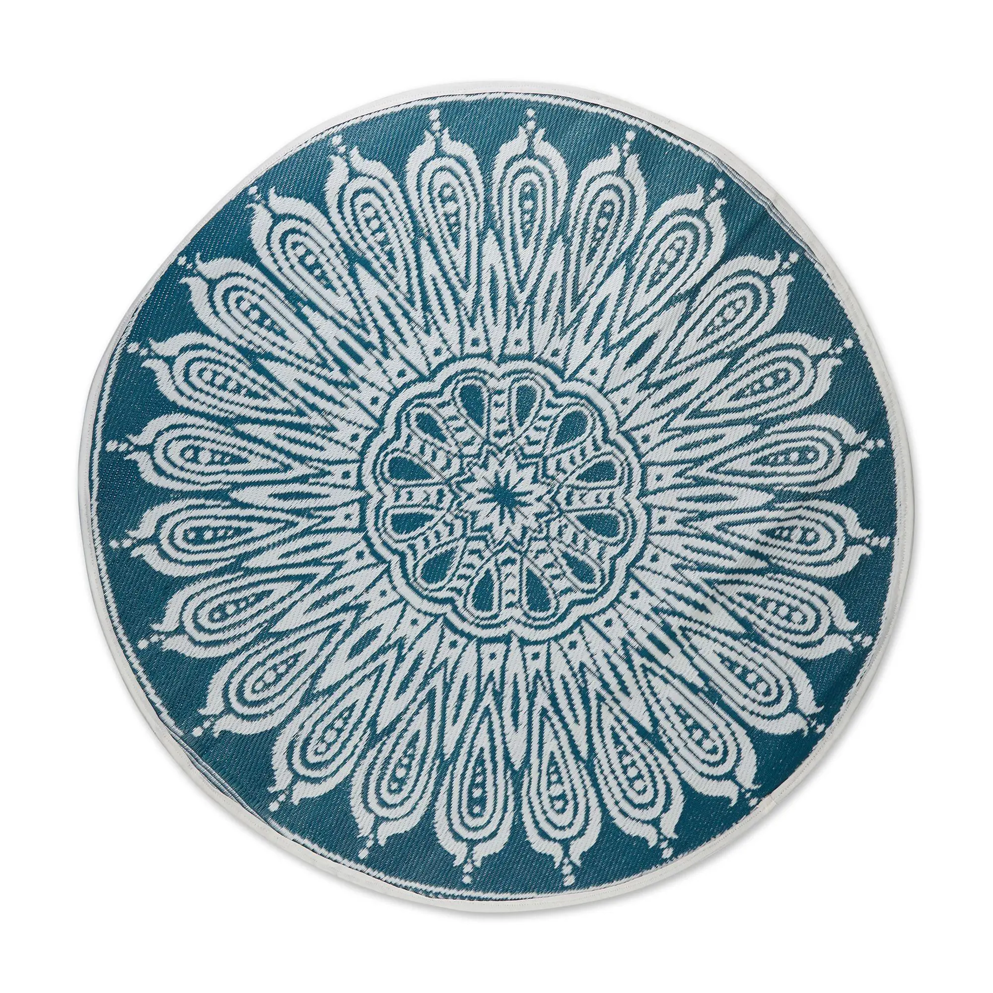 Design Imports Reversible Sunflower Outdoor Rug5' Round Design Imports Reversible Sunflower Outdoor Rug5' Round
