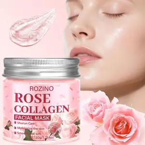 Rose Collagen Facial Mask, Collagen Hydration Mask, Deep Moisturizing Care Facial Mask, Deep Hydrating Mask, Smooth Skin, Give Soft Touch, Skin Care Product for Women & Girls, Cosmetic