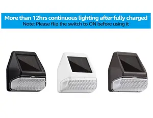 Torchstar Solar Powered Mini Wall Light - White/Black/Bronze - 4000K