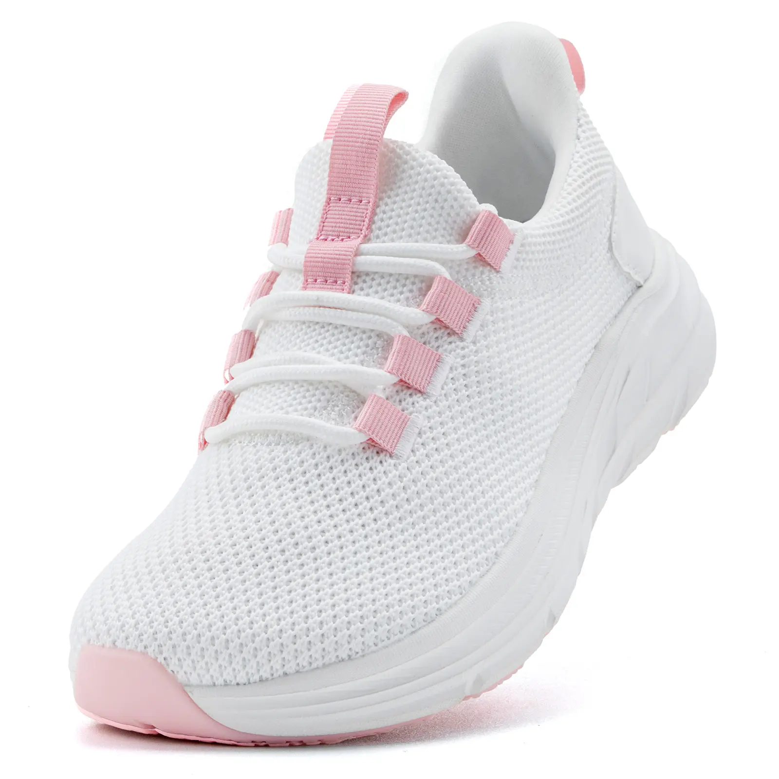 KOLILI Women's Daily Walking Shoes, Hands-Free Slip On Knit Sneakers with Wide Toe Box and Cushioning for Everyday Wear, Walking Relaxed Footwear, Rubber Walking Shoes, Leisure Shoes