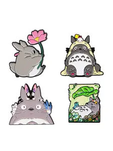 4pcs/set Cute Enamel Pins, Lapel Pins, Backpack Charms, Fashion Jewelry Accessories, Gift Ideas, All Seasons Wearable Decorations, Cute Collectible
