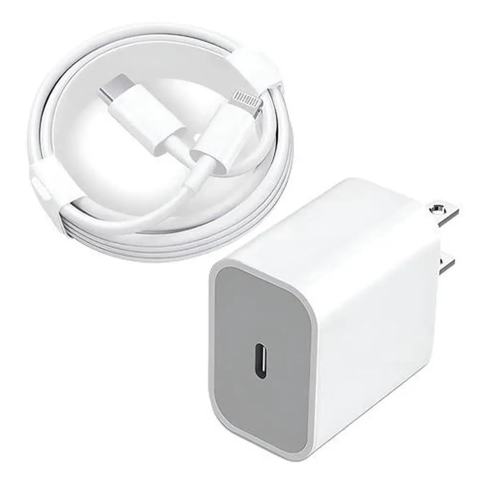 20W Fast Charger Type-C with USB C to Lightning Fast Charging Cable, Includes Charging Cable for iPhone X/11/12/13/14/8 & iPad, Efficient Charging Solution for Apple Devices, PD Wall Charger, Charger Compatible, Electronic Smartphone Charger, Charger Set