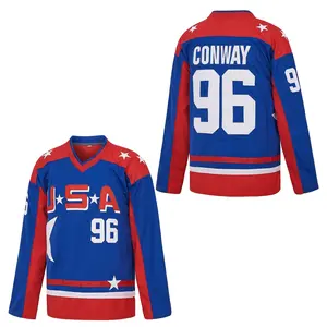 Men's #96 Charlie Conway Team Movie Hockey Jersey Stitched