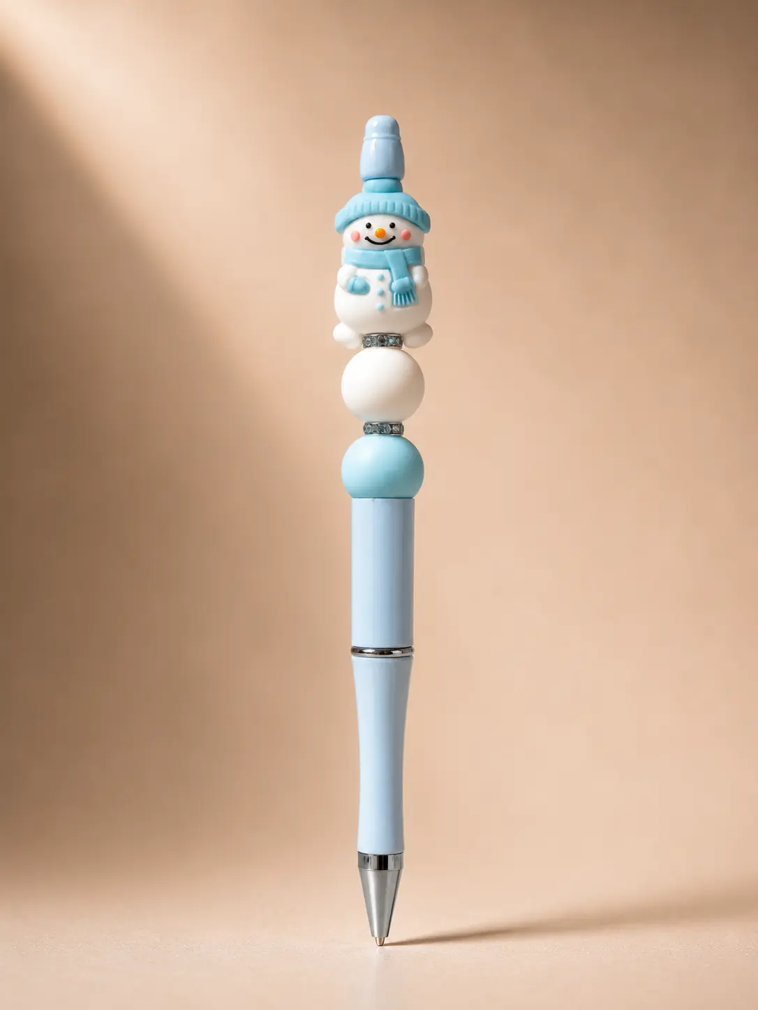 Apricot Bead Story Pen | Beads of Hope T1D – Handmade Silicone Bead Pen
