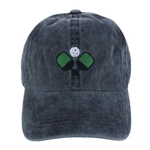 David & Young Women's Embroidered Pickleball Washed Baseball Cap