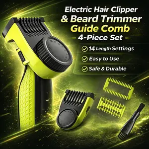 14-in-1 Comb Attachment for Philips One Blade OneBlade Replacement Blade Blades Trimming Attachments for QP2520 QP2530 QP2620 QP2630, 14 Length Settings From 0.4mm To 10mm