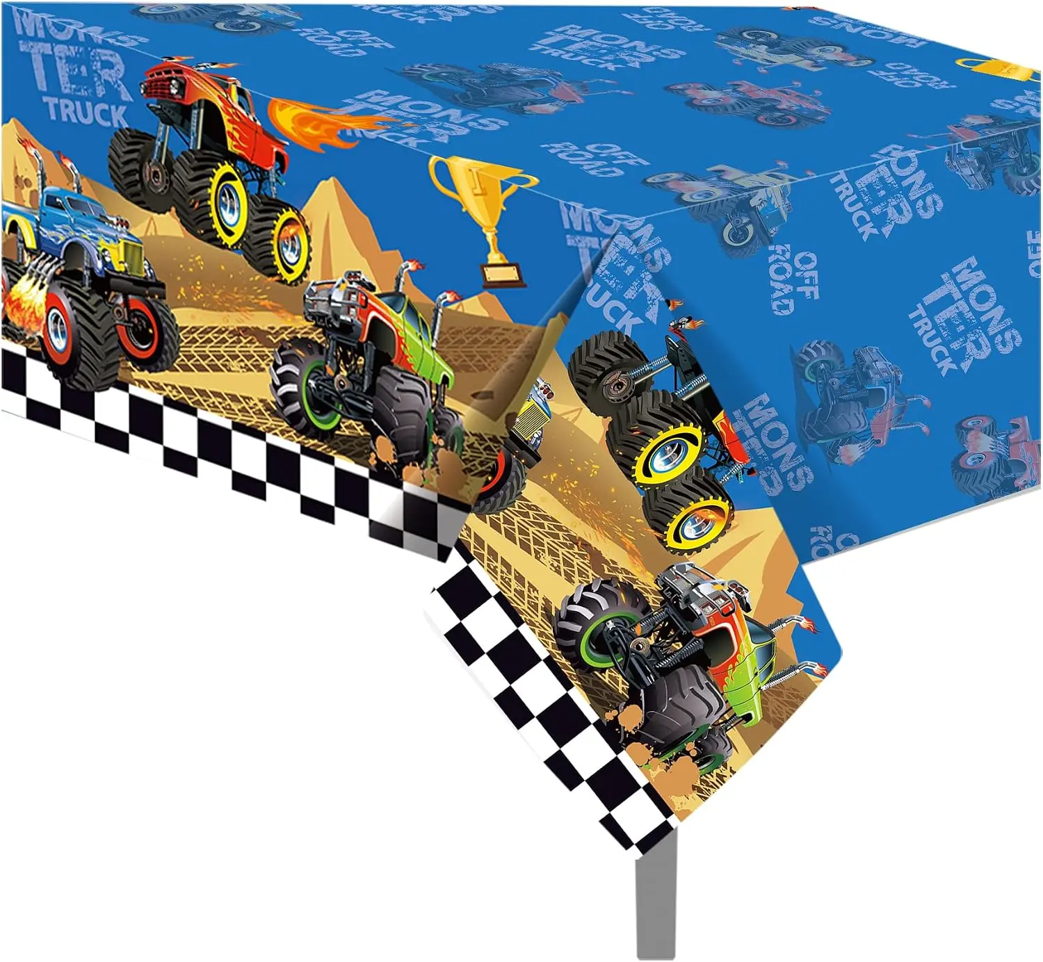 1 Pack Truck Plastic Tablecloth 54 x 87 Inch Long Rectangular Table Cover for Buffet,Birthday Party Holiday Dinner,Picnic or Tablecloth for Kitchen Event Use
