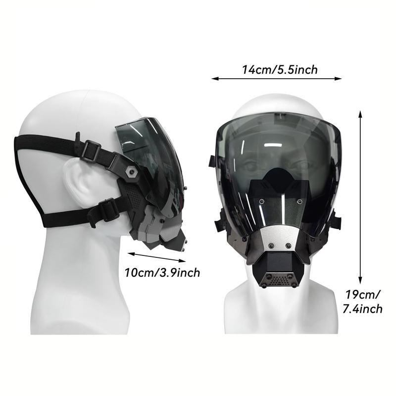 Full Face Mask, Double Sided Breathable Tactical Mask, Party Cosplay Mask, Cyberpunk Mask, Festival & Party Supplies #TOP PICKS