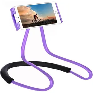 Lazy Cell Phone Holder - Universal Phone Holder to Wear Around  Lazy Bracket Free Rotating  Mobile Phone Mount Stand