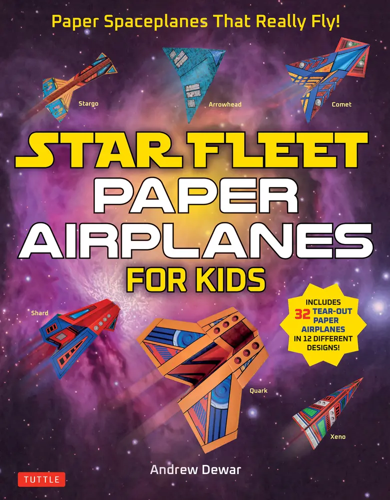 USED Book - Star Fleet Paper Airplanes for Kids: Flyable Paper Spaceplanes Tutorial Art Helix Learning Play Paperback by Andrew Dewar (English)