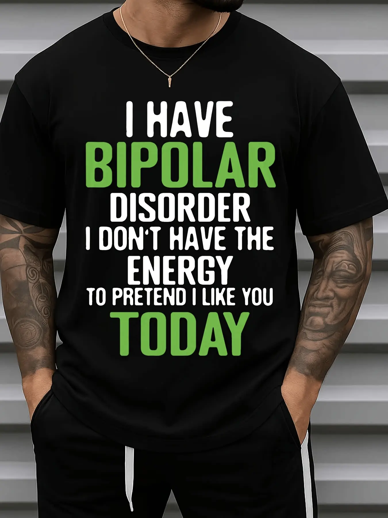 Bipolar Awareness Tee Funny Humor TShirt Black Crew Neck Short Sleeve Casual Fit Perfect for Summer Sports and Leisure Wear Vintage New Year's Gift