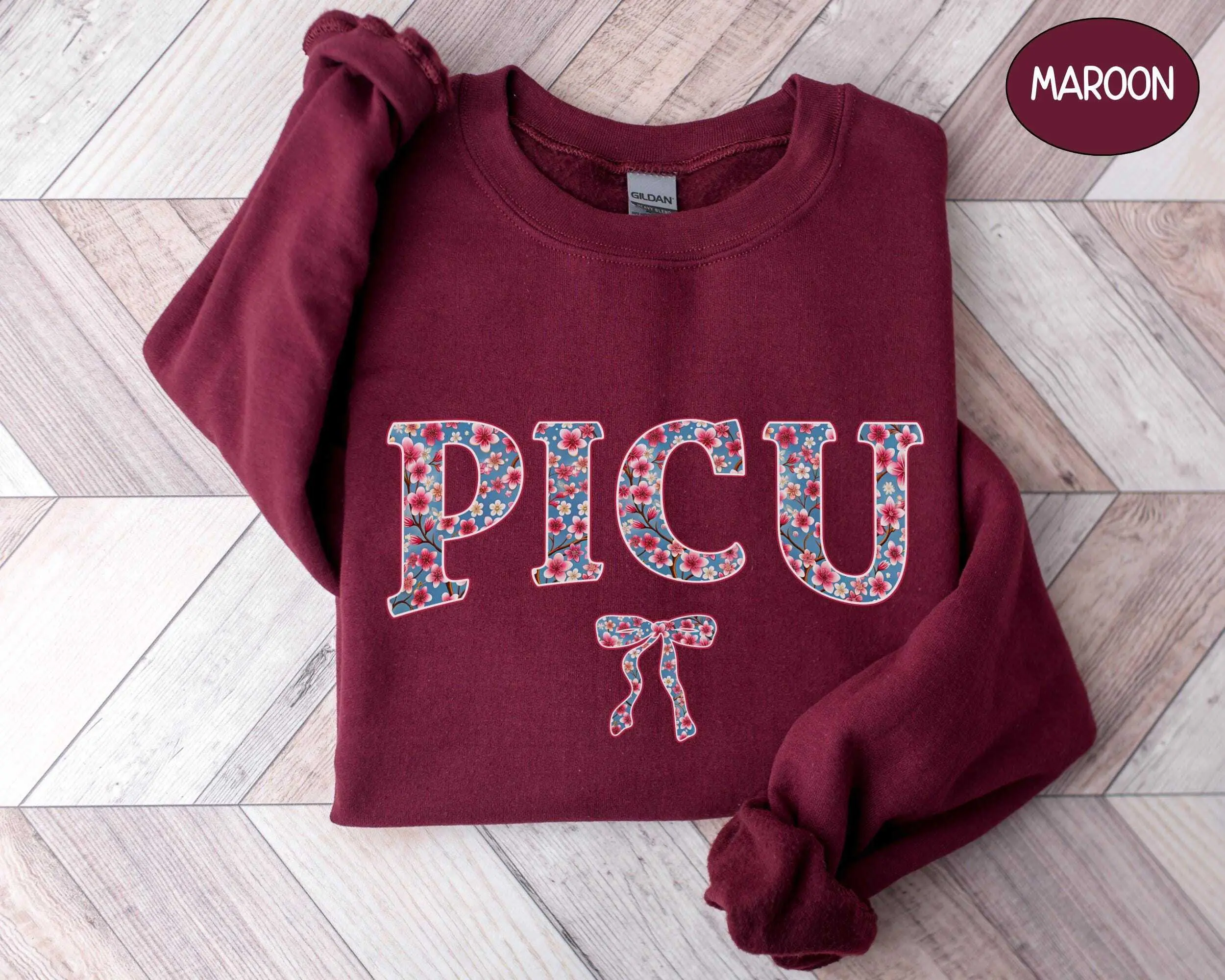 Picu Nurse  Short Sleeve T-SHIRT / Sweatshirt  ,  Future Peds ICU Crewneck Pediatric Intensive Care Unit Sweater New Nurse Graduate Tshirt Gifts For Pediatrics Crew Tee