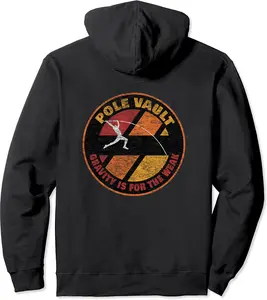 POLE VAULT - Retro Look - Fun Pole Vaulting - DESIGN ON BACK Pullover Hoodie - Laronstu Shop 98B0BFYQ4LC5