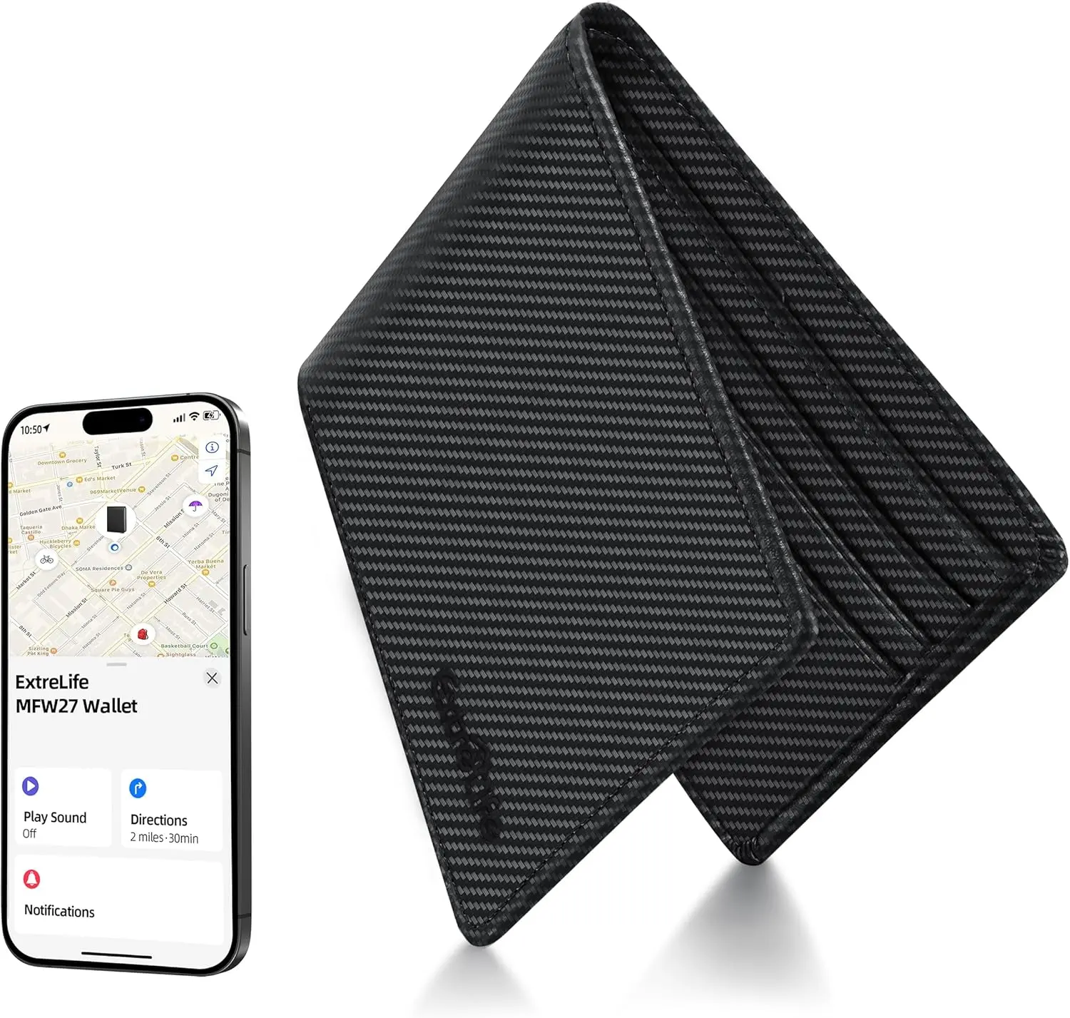 Wallet for Men, Built-in Bluetooth Tracker with Apple Find My (iOS Only), RFID Blocking Bifold Mens Air Tag Wallet with GPS Tracker, Rechargeable Wallets Finder, Gift for Him SummerWins