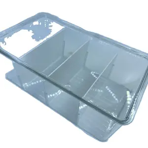 Betta Fish Tank Small Tank with Detachable Partitions Four Compartment Divider Tank Multi Compartment Micro Landscape Ecological Breeding Box