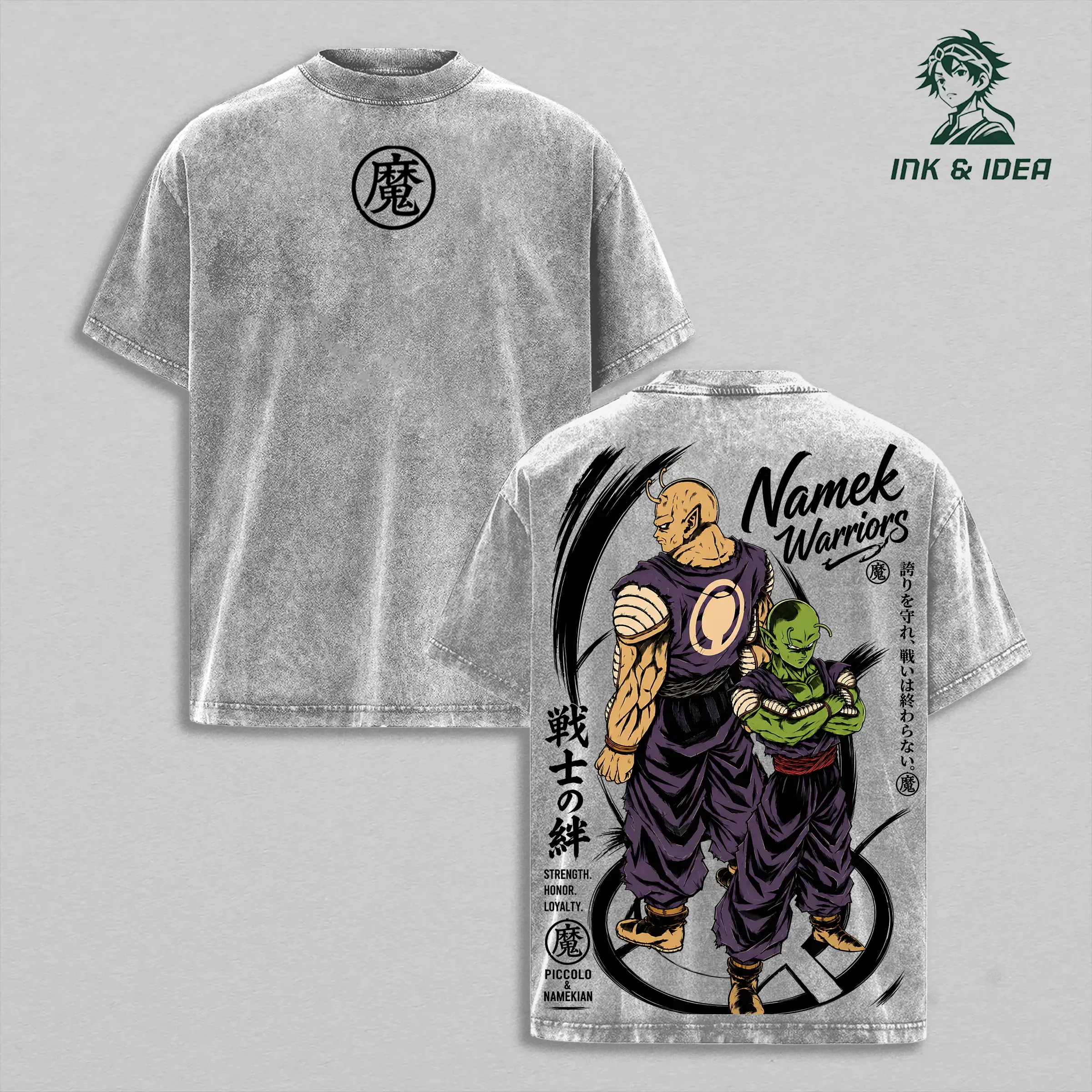 Piccolo Orange Piccolo DBZ Vintage Washed Anime Tee Namek Warriors Graphic Shirt Heavy Cotton Oversized Streetwear T-Shirt Unisex Anime Fan Gift Retro GraphicTees Y2K Fashion Heavyweight Pump Cover Clothing
