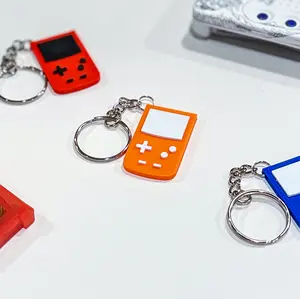 Mini Gameboy Keychain - 3D Printed Handheld Gamer Charm for Bags and Keys, Gifts, and Retro-Inspired Aesthetic, Geeky Gift for Him