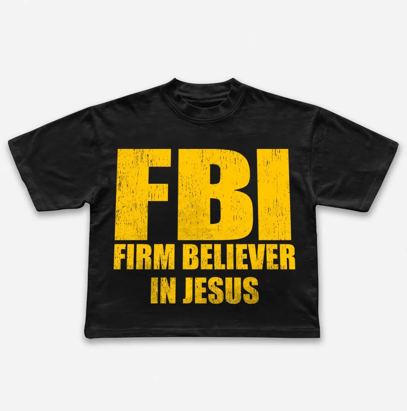 Firm Believer In Jesus Vintage Peplum Graphic Cropped T-shirt