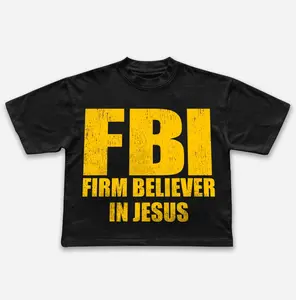 Firm Believer In Jesus Vintage Peplum Graphic Cropped T-shirt