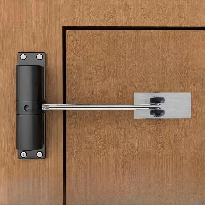 Automatic Safety Door Closer, Silver Color Rod, Adjustable Door Hinge, Slow Closing Non-Slamming, Home Safety Door, Automatic Closing, Spring Hinge Adjustable, Functionality