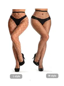 Sexy Sparkly Fishnets Stockings Jeweled High Waist Fishnet Tights for Women Rhinestone Party Pantyhose