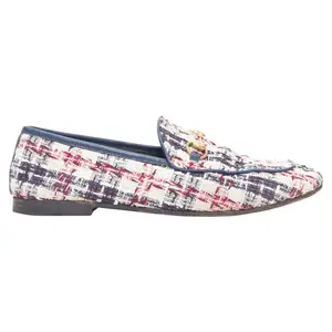 Pre-owned Gucci Women's Gucci red tweed horsebit loafers by Rebag