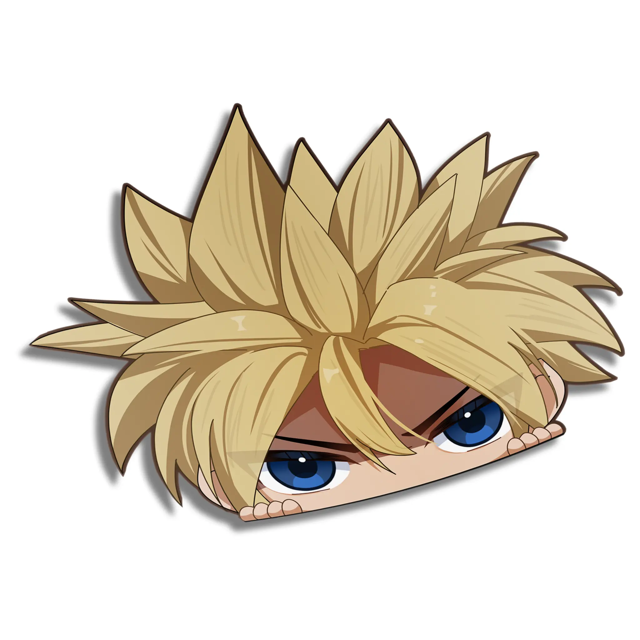 Cloud Strife Peeker Sticker Final Fantasy Anime Kawaii Design for Fans Personalize Your Space or Belongings