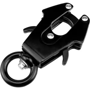 15mm Quick Release Heavy Duty Black Dog Leash Clasp Frog Clip Swivel Buckle 1pcs