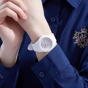 Women's Sport Quartz Watch, Zodiac Rotatable Dial Design, Soft Skin-Friendly Silicone Strap, Lightweight Fashion Style, Student Daily Casual Analog Wristwatch