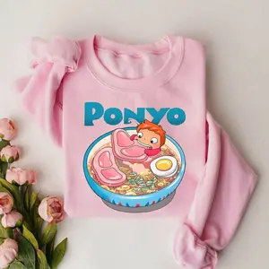 Studio Ghibli Ponyo Shirt, Ponyo On The Cliff By The Sea Sweatshirt, Ponyo Ghibli Studio Hayao Miyazaki Unisex Sweatshirt