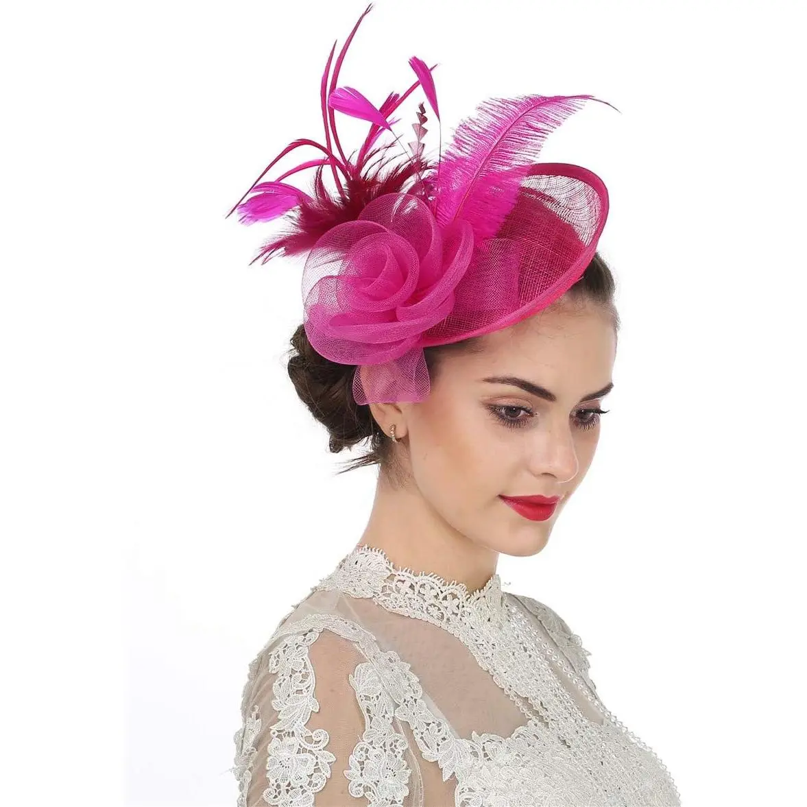 Fascinators Hats for Women, Derby Fascinator Headband, Lightweight Tea Party Hat, 2-in-1 Clip, Cocktail Wedding Fascinators Hats for Women, Derby Fascinator Headband, Lightweight Tea Party Hat, 2-in-1 Clip, Cocktail Wedding