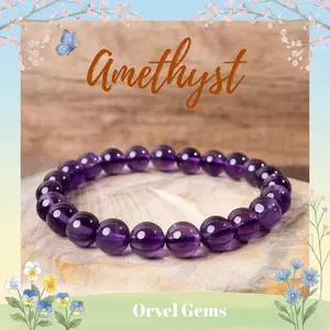 Flawless Amethyst Healing Bracelets Perfect for Men, Women, Couples, and Friends | Ideal for Daily Wear, Meditation, Gift Beads Jewelry